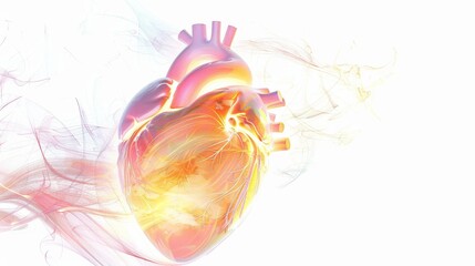 Obraz premium a surrealistic portrayal of the human heart as a cosmic flame, with tendrils of emotion dancing in the firelight and casting shadows of love and passion on the canvas of the universe