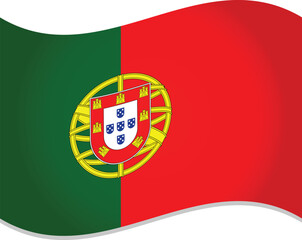 Obraz premium Portugal Country National Flag 3D Vector