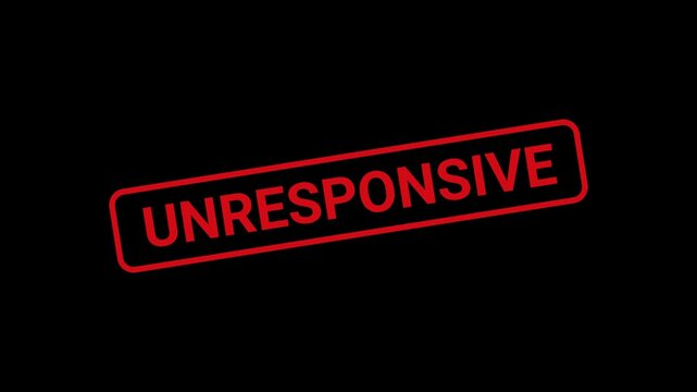 Unresponsive  Text Stamp Animation