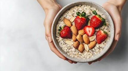 Healthy Homemade Overnight Oats Breakfast with Natural Ingredients
