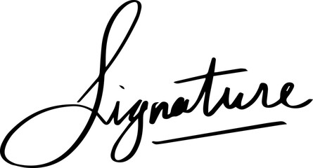 Signature Text Lettering