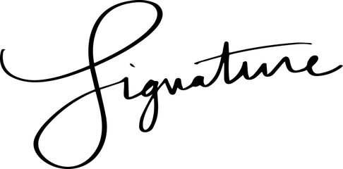 Signature Text Lettering