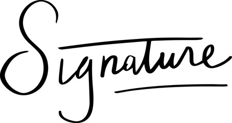 Signature Text Lettering