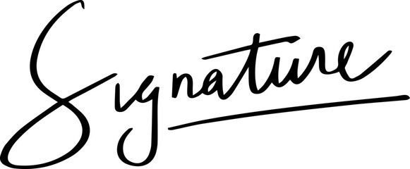 Signature Text Lettering