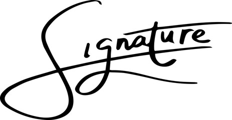 Signature Text Lettering