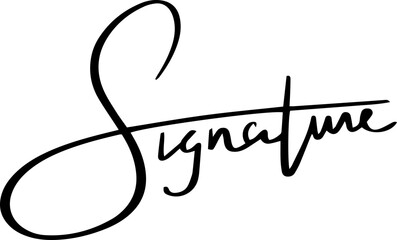 Signature Text Lettering