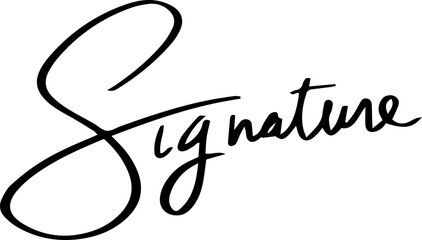 Signature Text Lettering