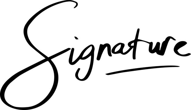 Signature Text Lettering