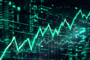 circuit board with background dollar, finance, stock market