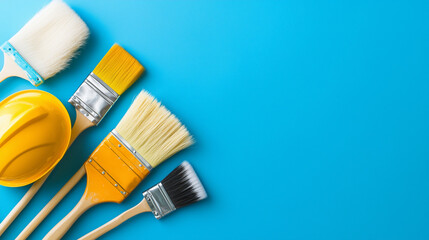 Painter Cleaning Brushes and Equipment After Work