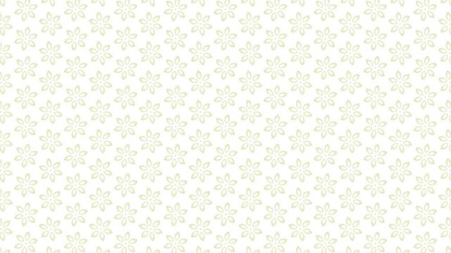 green floral pattern white background