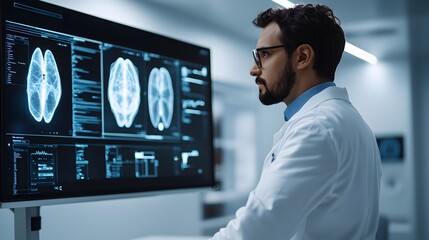 Doctor Conducting Telemedicine Consultation with Patient on Computer Screen