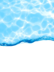 Blue water wave on a white background. Generative AI
