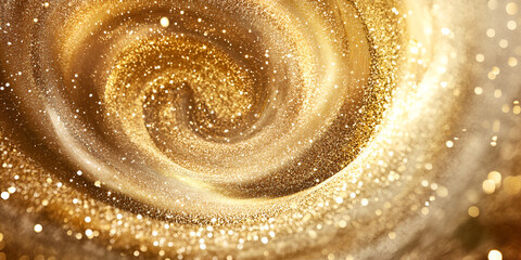Golden Swirls Cosmic Background