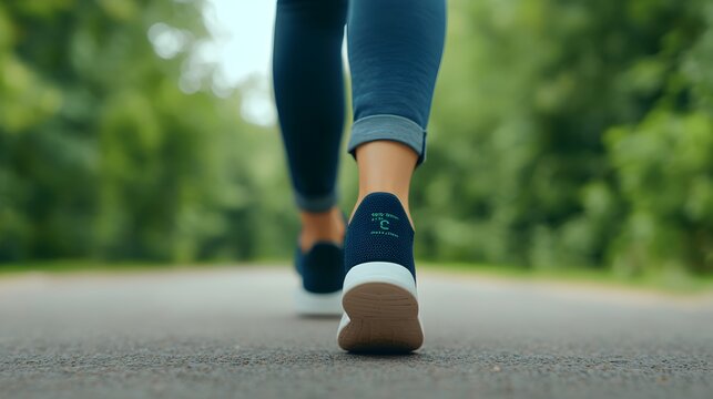 Close up of Jogger s Fitness Tracker Displaying Heart Rate and Workout Data on Digital Screen