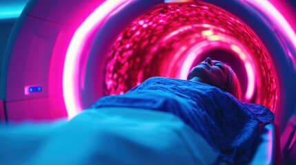 Patients Undergoing MRIs and CAT Scans in a Modern Medical Facility, Highlighting Diagnostic Imaging Technology and Patient Care