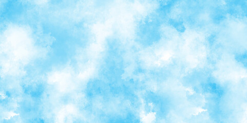 The sky blue texture clouds, blue watercolor paper texture background, Soft and cloudy blue sky Watercolor background texture, cloudy and soft sky blue blurred and grainy Blue powder explosion.