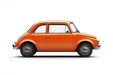Obraz premium Orange Vintage Car Side View