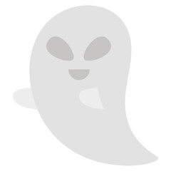 flying ghost flat icon illustration