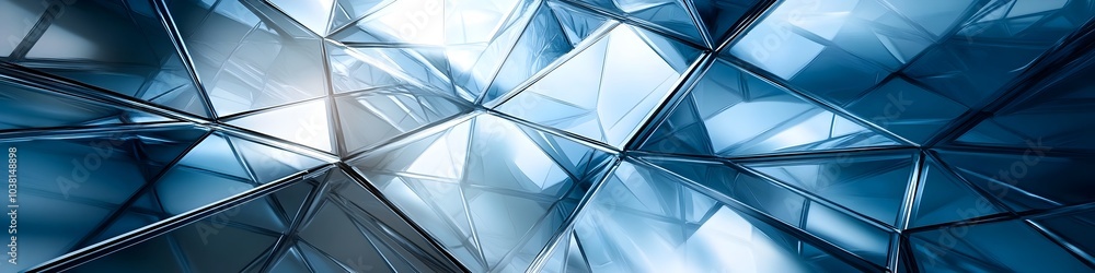 Poster futuristic geometric abstract metal structure digital 3d rendering