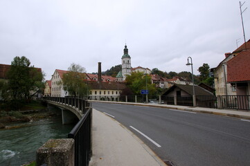Škofja Loka Bischoflack is a medieval town  in Upper Carniola Slovenia - Sora river