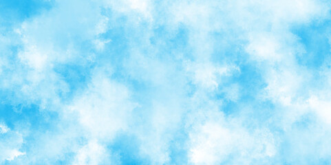 shiny and clear painted light blue clouds watercolor background, sky clouds for wallpaper backdrop background, watercolor abstract texture with white clouds and blue sky.