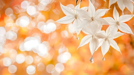 Elegant Silver-White Brassia Orchid Hanging