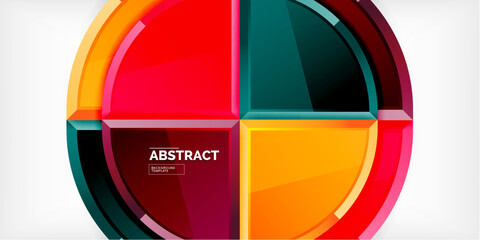 Glossy circles geometric background. Vector Illustration For Wallpaper, Banner, Background, Card, Book Illustration, landing page