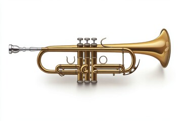Obraz premium Golden Trumpet Musical Instrument Brass Wind Instrument