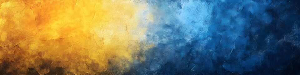 Vibrant Blue and Yellow Abstract Gradient Texture Background for Design