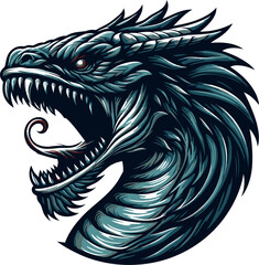 Leviathan, monster, beast, dragon vector and illustration.