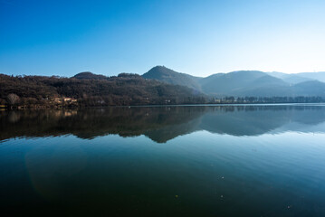 Fototapeta premium 2024 01 13 Lago di Fimon lake panorama 10