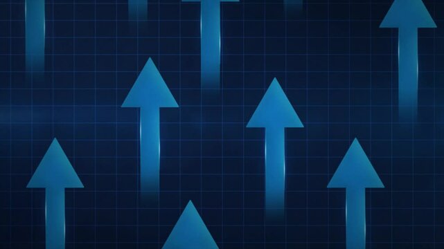3D Arrow line growth direction, business concept background motion graphics animation 4k.