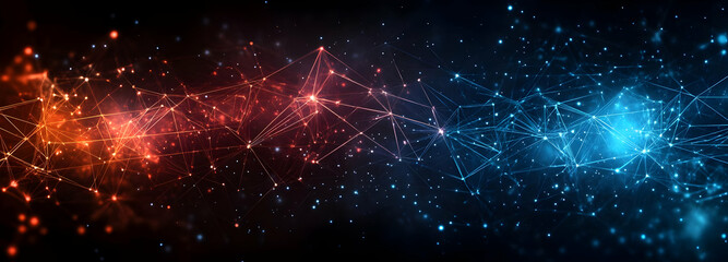 Fototapeta premium Abstract Digital Network Connection.