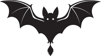 vector silhouette image of bat Art & Illustration