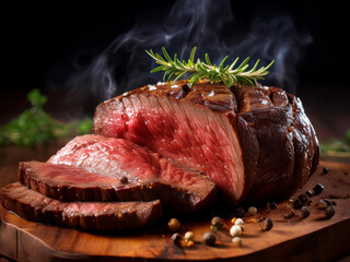 beaf steak with rosemary