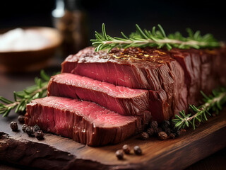 beaf steak with rosemary