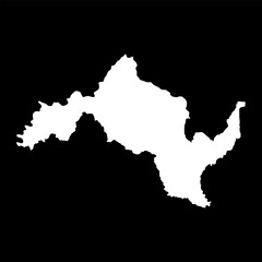 Leribe district map, administrative division of Lesotho. Vector illustration.