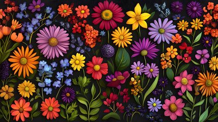 Colorful Floral Pattern.