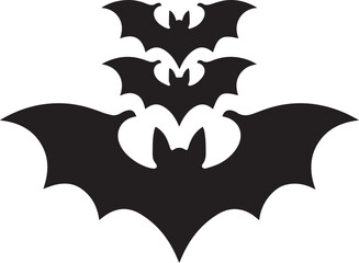 vector silhouette image of bat Art & Illustration