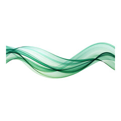abstract green wave curve lines designs on white background