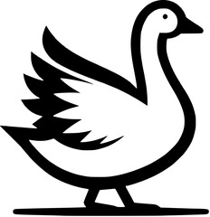 Obraz premium vector illustration of a goose Generative AI