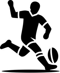 football player silhouette Generative AI