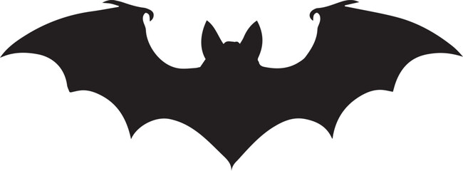 vector silhouette image of bat Art & Illustration