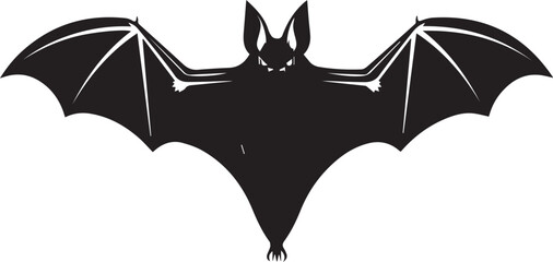 vector silhouette image of bat Art & Illustration