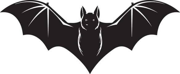 vector silhouette image of bat Art & Illustration