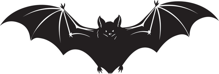 vector silhouette image of bat Art & Illustration