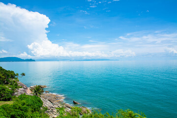 Landscape Nature scene Coast of sea  at Khanom Sichon in Nakhon Si Thammarat , Thailand