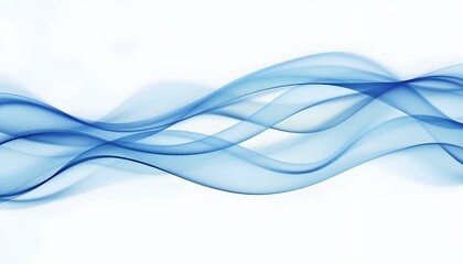 Abstract soft blue wave background. 3d blue background with blue lines curved wavy sparkle.  Three-dimensional wave and blue background. Design visual element for background, wallpaper, banner, cover