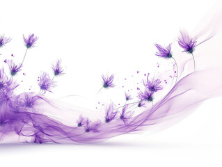 Obraz premium Purple flowing swirling lines, rippling shapes, swirl designs for wallpaper, banner or backdrop with minimalist, clean style for websites or presentations 
